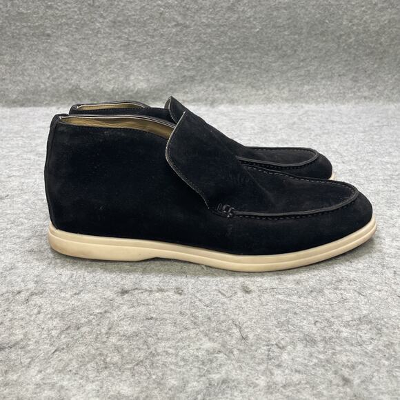 Conzuri Porto Noir Height Boost Loafers Mens US 12 EU 46 Black Suede Slip On